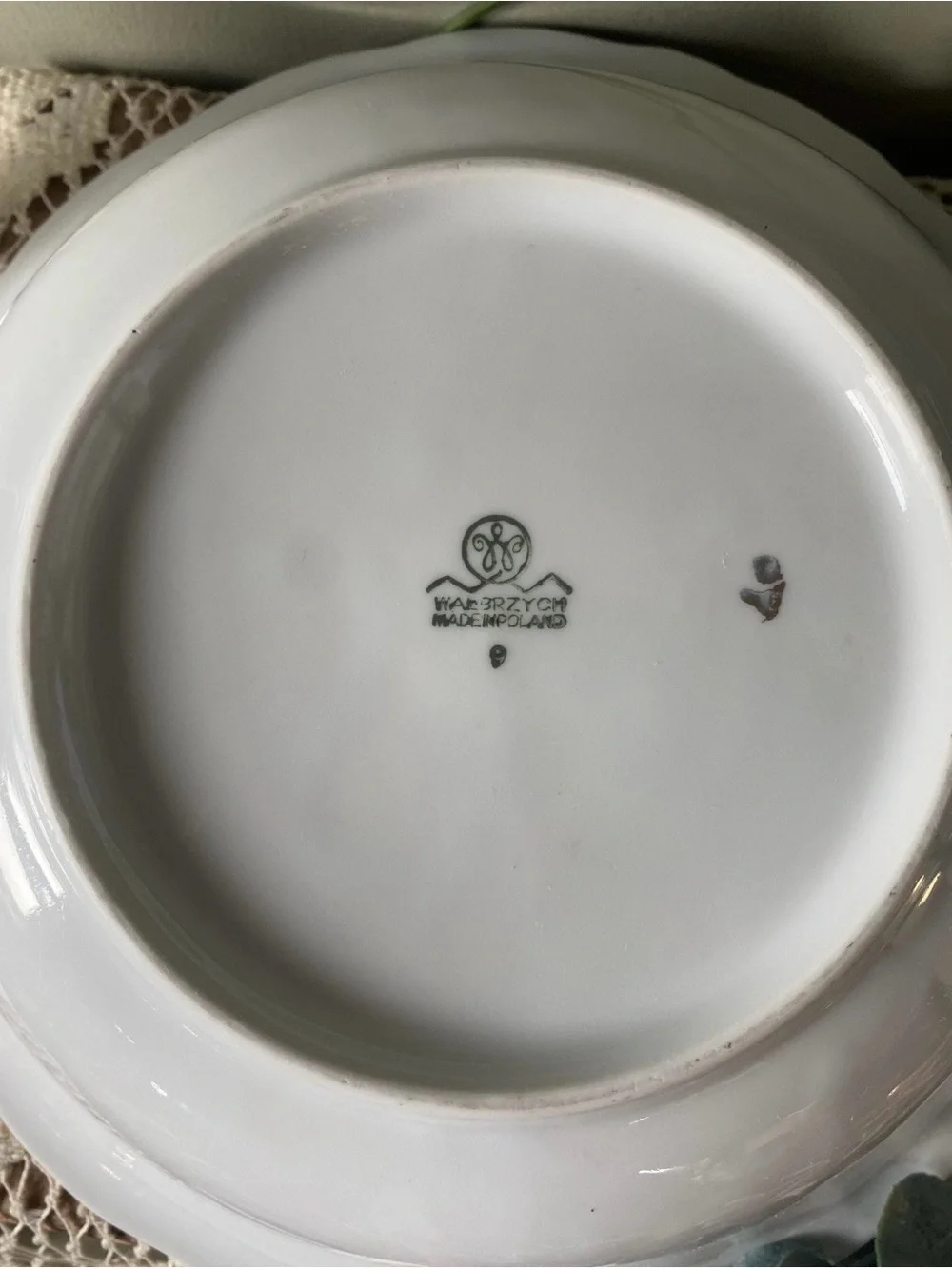 Vintage Vegetable Serving Bowl Walbrzych Moss Rose Polish China